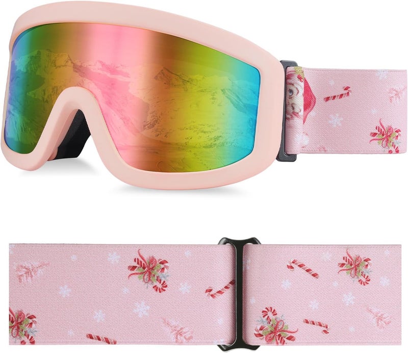 YooxArmor OTG Kids Ski Goggles Kids Snowboard Goggles for Boys Girls Toddler Youth Kid Snow Goggles Anti-Fog UV400 Protection - Image 1